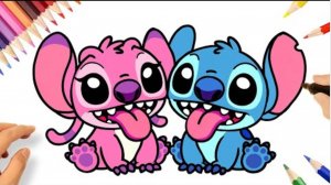 КАК РИСОВАТЬ СТИЧА И АНГЕЛА 💙💗 ЛИЛО И СТИЧ