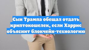 Сын Трампа обещал отдать криптокошелек, если Харрис объяснит блокчейн-технологию