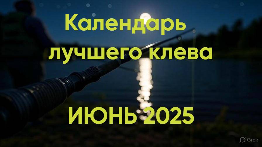 🎣 Лунный календарь рыбака на ИЮНЬ 2025 года — Когда рыбалка будет самой удачной? 🌕