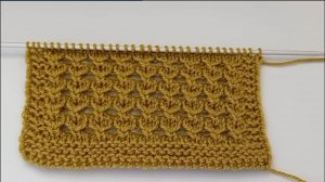 Очень лёгкий и очень симпатичный ажурный узор спицами.