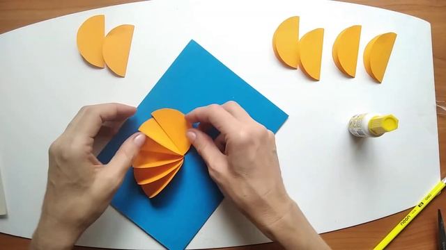 геометрическая аппликация из кругов ЦВЕТОК 1 смотреть онлайн