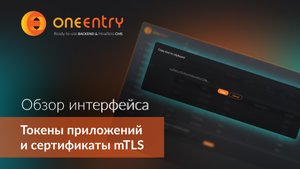 Токены и mTLS-сертификаты в OneEntry: безопасный доступ к API