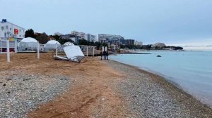 ГЕЛЕНДЖИК. ПЛЯЖ УНИЧТОЖЕН СТИХИЕЙ! ЕГО БОЛЬШЕ НЕТ.