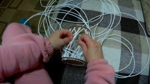 Копилка из ротанга на донышке. Rattan piggy bank.