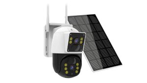 Уличная поворотная 4G-SIM камера с 2 объективами Link Solar K66-2MP-4G-Dual с солнечной панелью