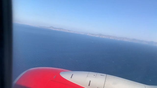 Посадка на Родосе / Boeing 737-800 Авиакомпания "Россия"