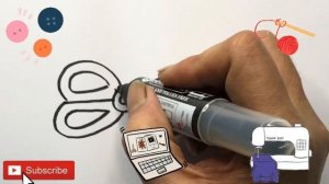 How To Draw Scissors | Bolalar uchun qaychi rasm chizish | ножницы для рисования