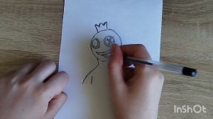 Нарисовал синего из Rainbow friends