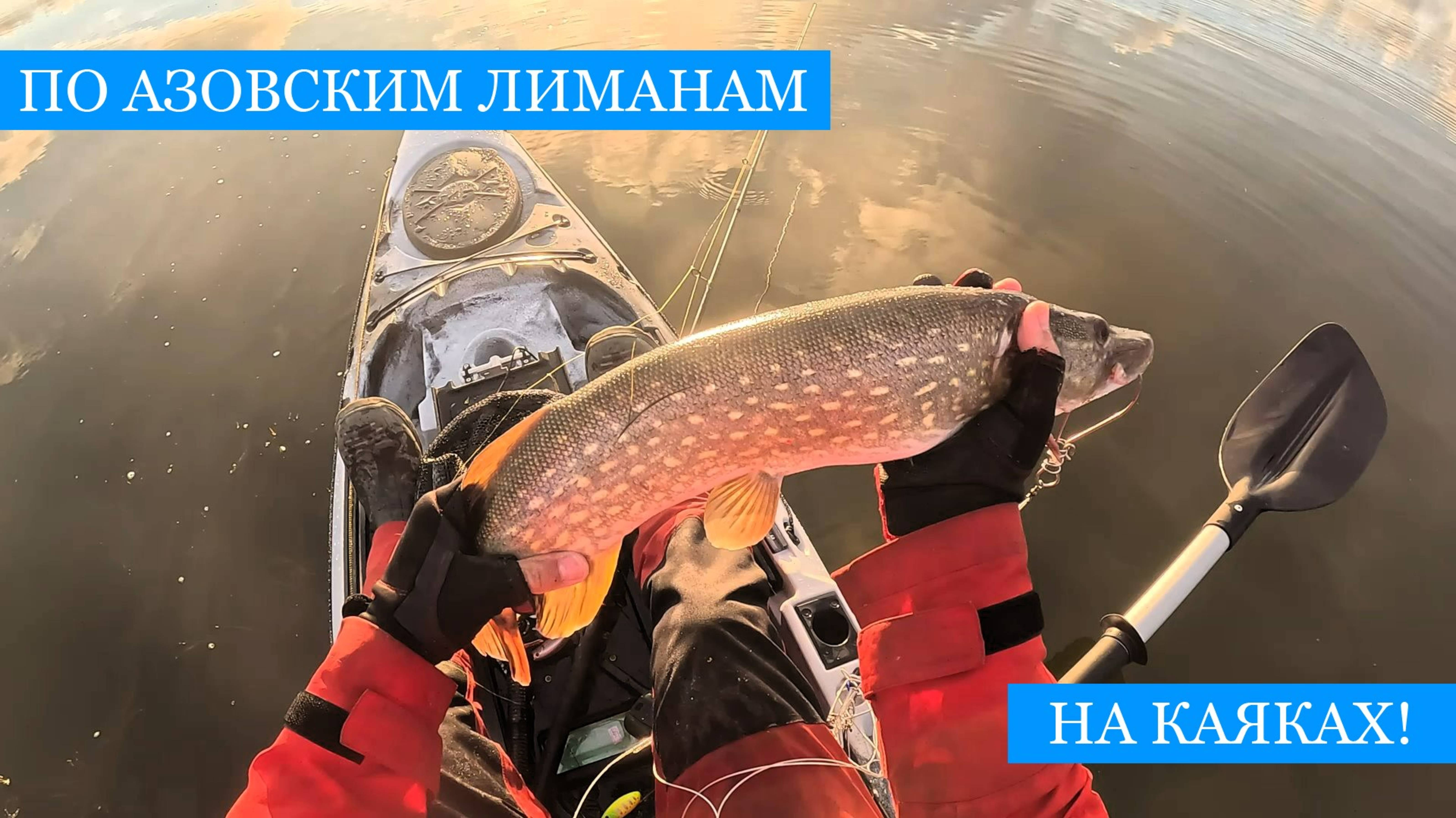 По Азовским лиманам на РЫБЛОВНЫХ КАЯКАХ! - Щуки, сомы и бель, потрясающая природа и атмосфера! смотреть онлайн