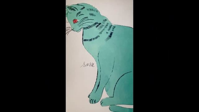 Фиолетовый и зеленый коты - Энди Уорхолл смотреть онлайн