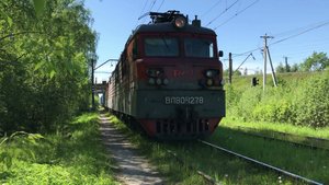 Электровоз ВЛ80с-1278/863Б с контейнерным поездом прибывает на ст. Нижний Новгород Сортировочный