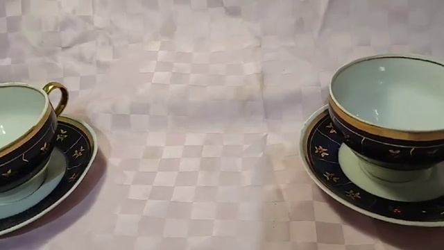 378 24 Две чайные пары кобальт СССР