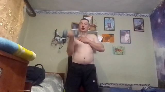 Классический подъем и молотки стоя на бицепс. смотреть онлайн