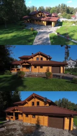 Дом из бруса с гаражом #дом #частныйдом #загороднаяжизнь #стройка