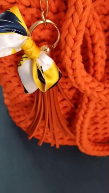 Сумка Торба ручной работы (хлопковый терракотовый шнур 5 мм) смотреть онлайн