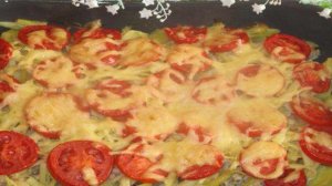 Картофельная запеканка с фаршем и спаржевой фасоль