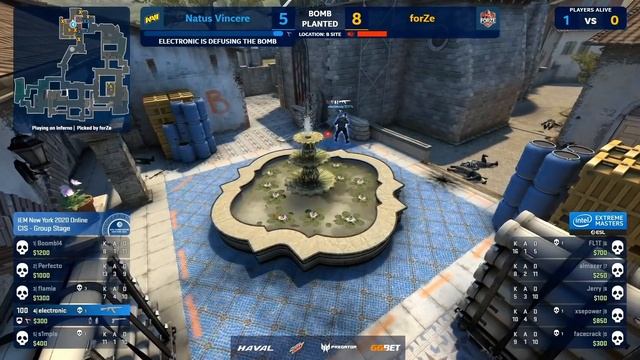 ГРУППА А. NAVI vs FORZE. Map-1 INFERNO. IEM NEW YORK ONLINE 2020. СНГ