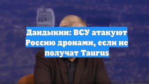 Дандыкин: ВСУ атакуют Россию дронами, если не получат Taurus