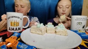 Мукбанг/Mukbang. Пирожные , конфеты с кофе ☕