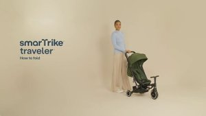 Трехколесный складной велосипед-коляска SmarTrike Traveler сборка и складывание