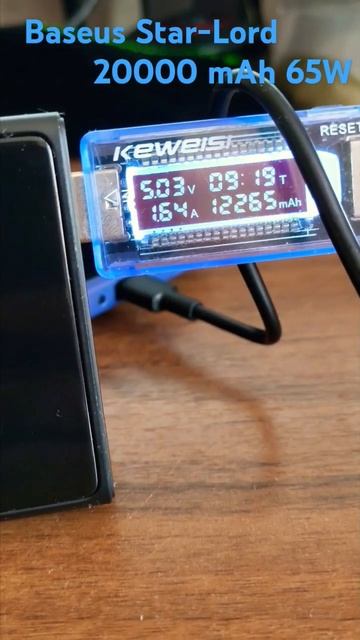 Тест ёмкости на разряду power bank Baseus Star-LORD 20000 mAh 65W смотреть онлайн