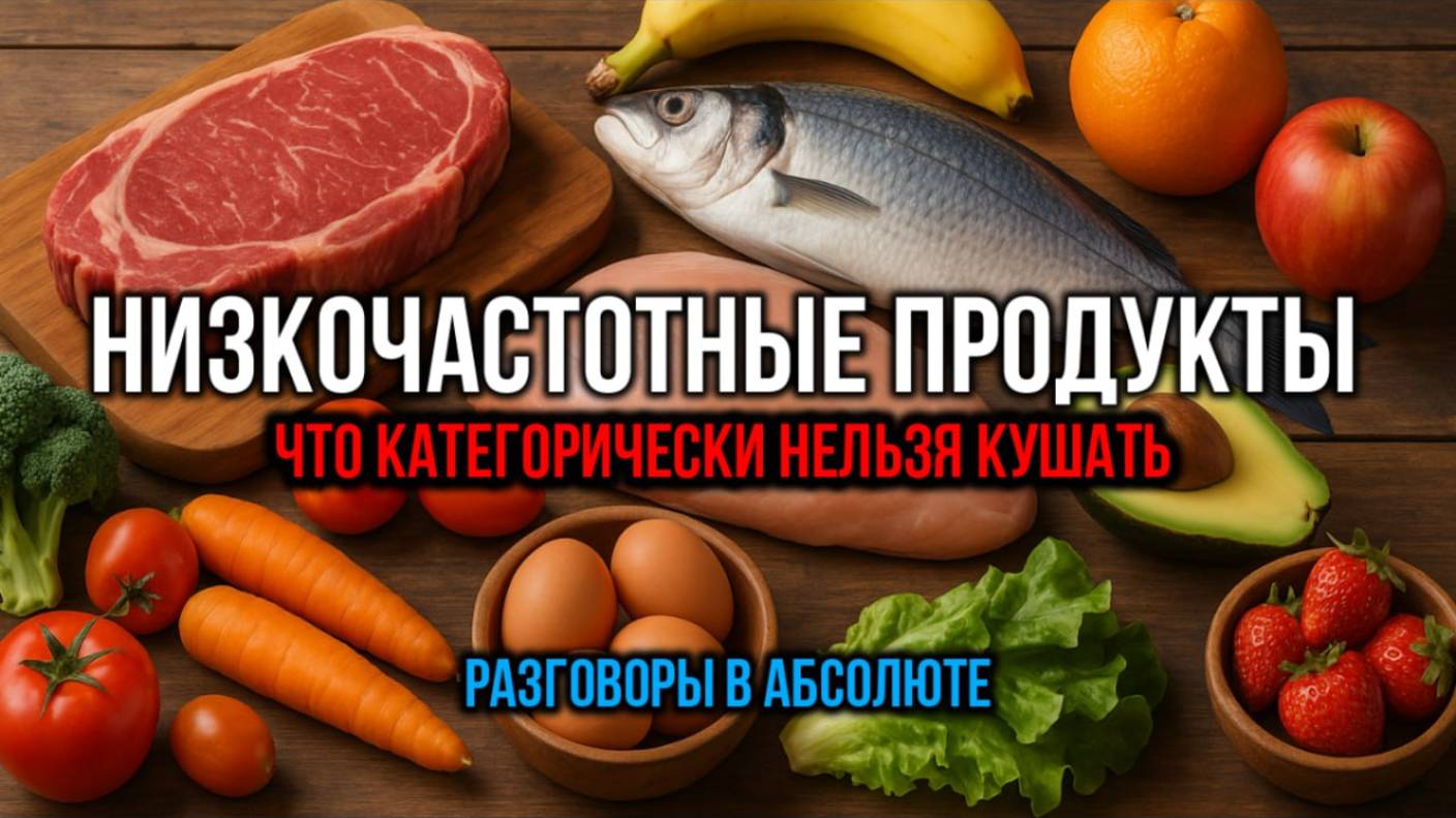НИЗКОЧАСТОТНЫЕ ПРОДУКТЫ. ЧТО КАТЕГОРИЧЕСКИ НЕЛЬЗЯ КУШАТЬ: РАЗГОВОРЫ В АБСОЛЮТЕ