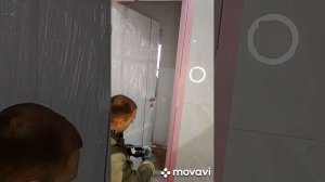 Дверной откос в ванной комнате из керамогранита