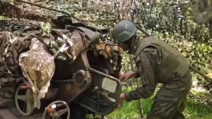 Артиллеристы орудия Д-30 уничтожили расчет беспилотников ВСУ в Запорожской области