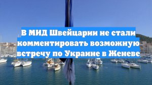 В МИД Швейцарии не стали комментировать возможную встречу по Украине в Женеве