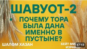 Почему Тора была дана именно в пустыне?