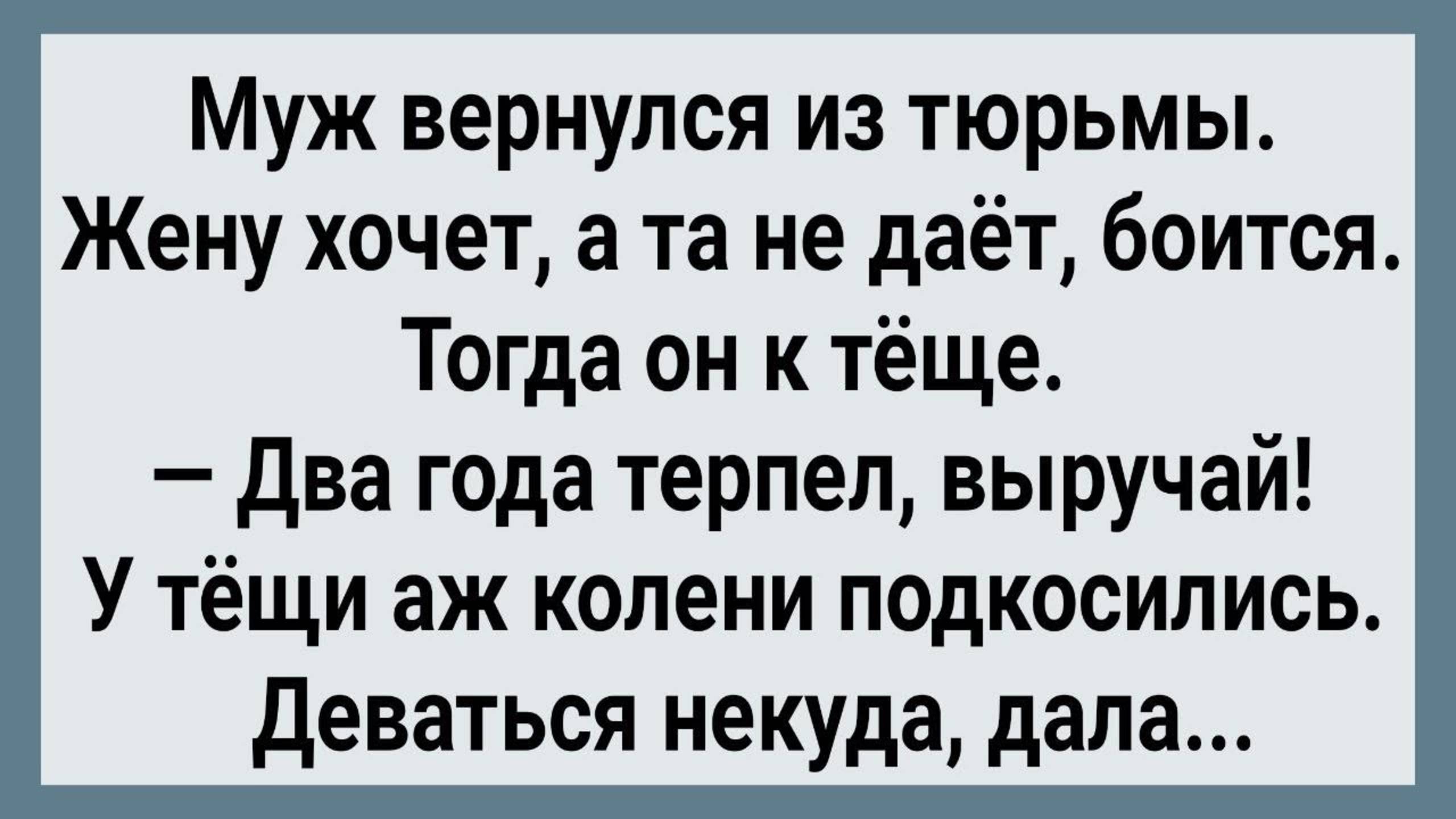 Как Зять Из Тюрьмы Вышел! Сборник Свежих Анекдотов! Юмор!