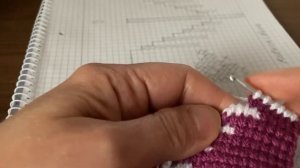 6. Тапочки тунисским крючком. Мысок.