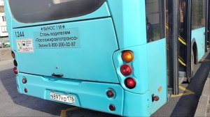 27 мая 2025 г. Автобус 50 маршрут Волгабас 5270.G0 1244 Дунайский Проспект Угол Купчинской Улицы