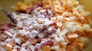 Быстрый пирог с ветчиной и сыром