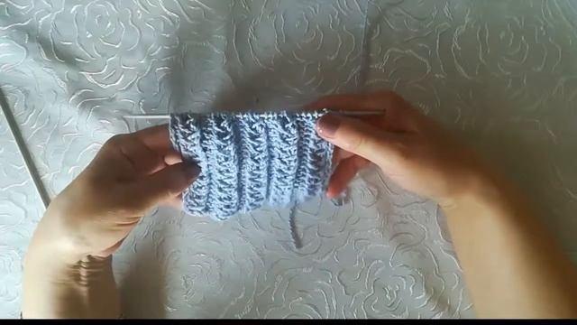 Вяжем спицами узор в виде колоска , вязать очень просто! смотреть онлайн