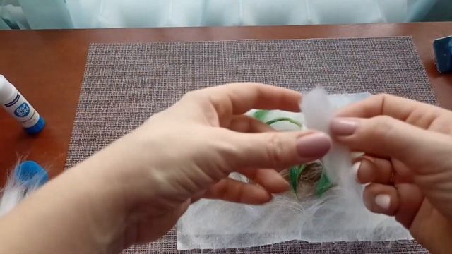 Шерстяная акварель. Подснежники
