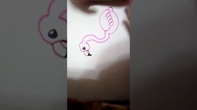 Рисунок фламинго!🕊🕊🐥🐥