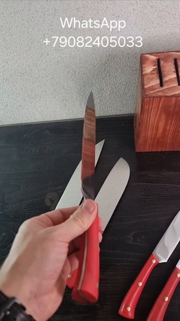 Набор кухонных ножей , сталь Elmax , накладки на рукояти g1 смотреть онлайн