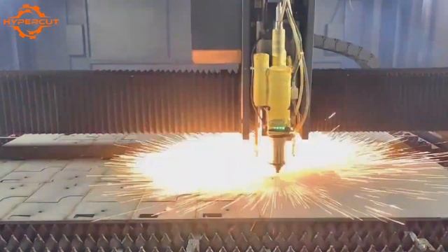 60000Вт 16мм., скорость резки 14 м/мин. #hypercut смотреть онлайн