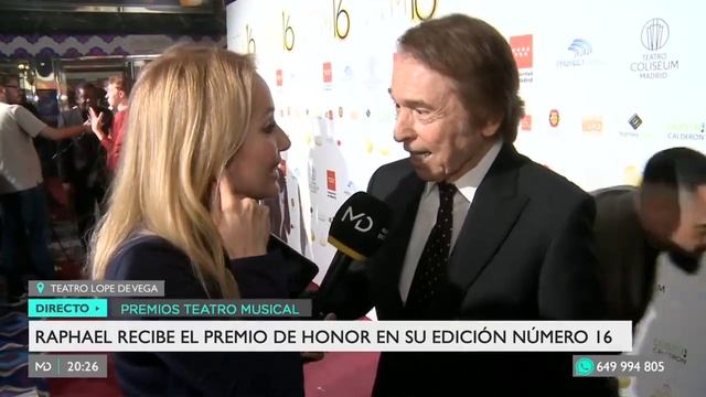 Raphael en Telemadrid Premio de Honor. 10062024 Рафаэль. Интервью каналу T