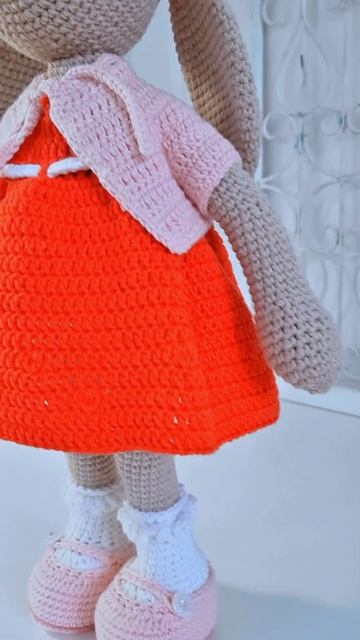 Игрушка Вязаный зайчик Амигуруми интерьерная игрушка Детские  игрушки Авторская кукла shorts