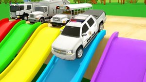 Колеса на автобусе + Семейные песенки для детей, школьный автобус и мини-машинки. Детские стишки