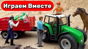 a3 Машинки мультики ! 🛻 Грузовики и тракторы на ферме — учимся и играем в деревне