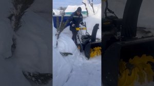 ❄️ снегоуборщик HUTER 4100 первый запуск . Первая поломка.
