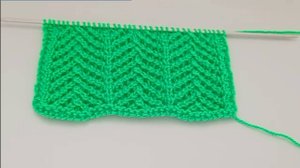 Очень красивый и несложный ажурный узор спицами.