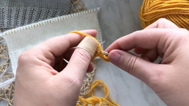 Двусторонняя резинка спицами для шапок, кардиганов, свитеров