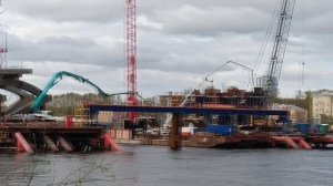 Строительство Большого Смоленского моста на май 2025