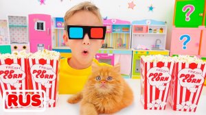 Влад и Ники и Веселые истории с животными! Видео для детей.