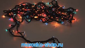 Гирлянда для дома 140 разноцветных микроламп 7 м, зеленый ПВХ, контроллер, IP20, Е2021