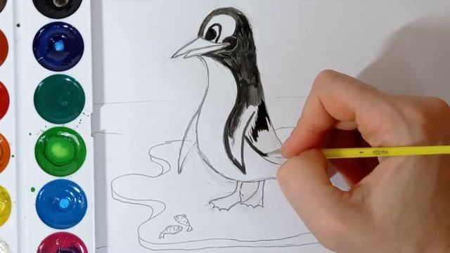Рисуем пингвина смотреть онлайн